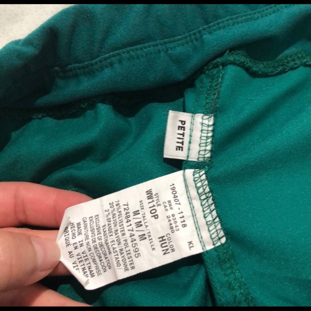 petite Green scrub pant